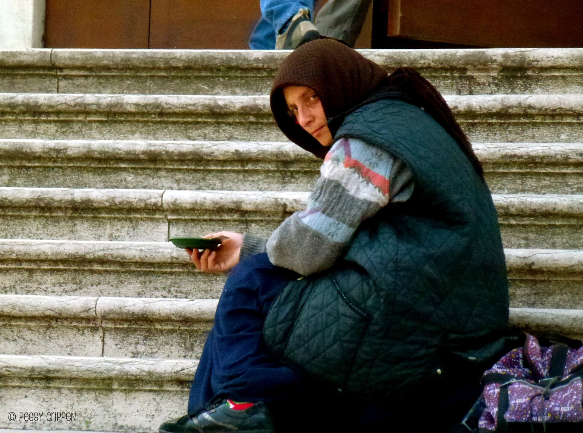 Gypsy woman she homeless. Gipsy Beggar.